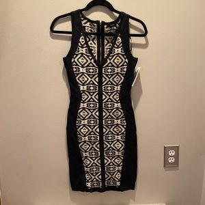 XOXO Bodycon dress Black and Gold size Small